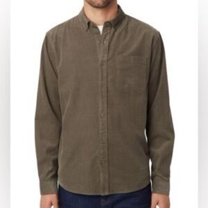 Frank & Oak Dark Brown Casual Button Down Shirt (XL) new without tags